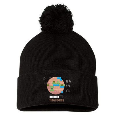 Terraforming Mars 16 Bit Mars Terraformed Board Game Tabletop Gaming Pom Pom 12in Knit Beanie