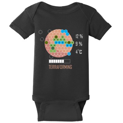 Terraforming Mars 16 Bit Mars Terraformed Board Game Tabletop Gaming Baby Bodysuit