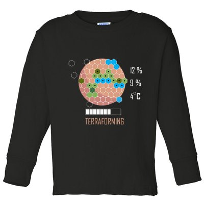 Terraforming Mars 16 Bit Mars Terraformed Board Game Tabletop Gaming Toddler Long Sleeve Shirt