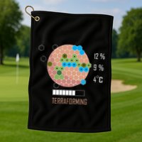 Terraforming Mars 16 Bit Mars Terraformed Board Game Tabletop Gaming Golf Towel
