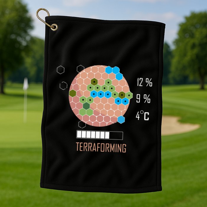 Terraforming Mars 16 Bit Mars Terraformed Board Game Tabletop Gaming Golf Towel