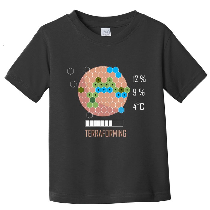 Terraforming Mars 16 Bit Mars Terraformed Board Game Tabletop Gaming Toddler T-Shirt