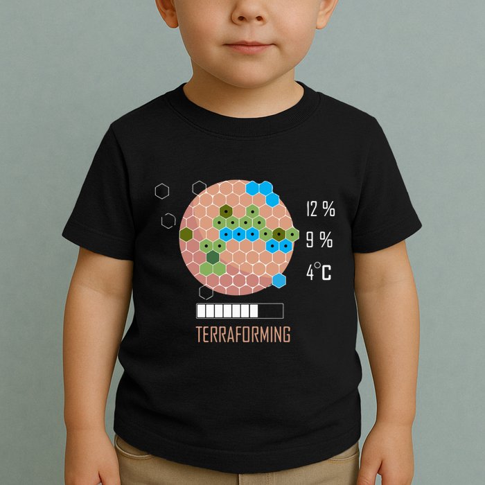 Terraforming Mars 16 Bit Mars Terraformed Board Game Tabletop Gaming Toddler T-Shirt