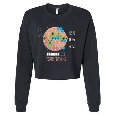 Terraforming Mars 16 Bit Mars Terraformed Board Game Tabletop Gaming Cropped Pullover Crew
