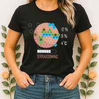 Terraforming Mars 16 Bit Mars Terraformed Board Game Tabletop Gaming Womens T-Shirt