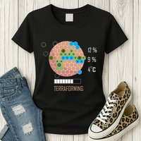Terraforming Mars 16 Bit Mars Terraformed Board Game Tabletop Gaming Womens T-Shirt