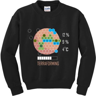 Terraforming Mars 16 Bit Mars Terraformed Board Game Tabletop Gaming Kids Sweatshirt