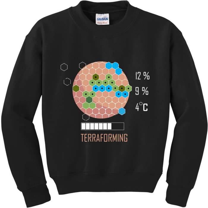 Terraforming Mars 16 Bit Mars Terraformed Board Game Tabletop Gaming Kids Sweatshirt