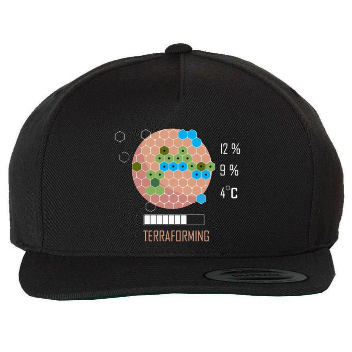 Terraforming Mars 16 Bit Mars Terraformed Board Game Tabletop Gaming Wool Snapback Cap