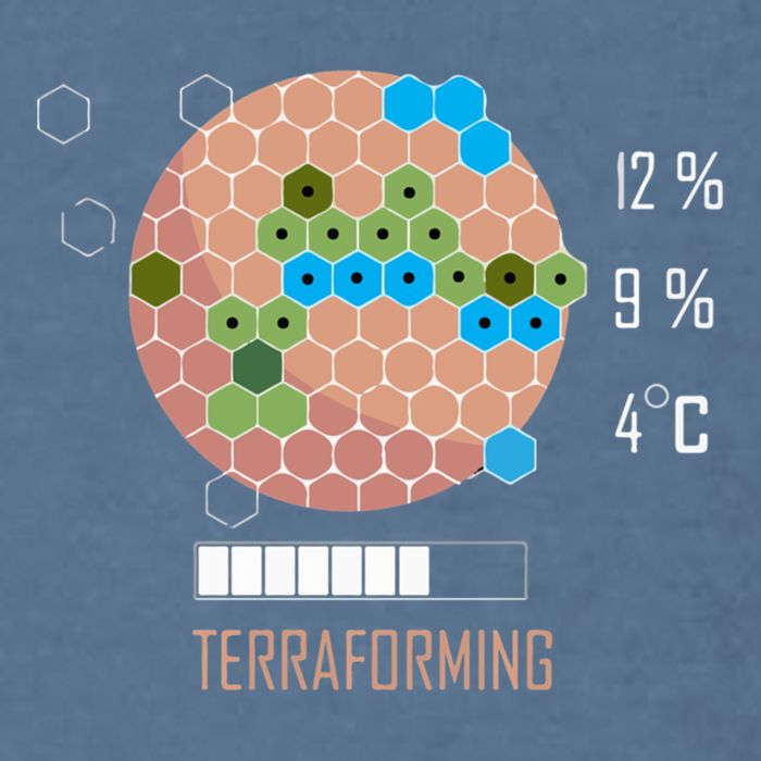 Terraforming Mars 16 Bit Mars Terraformed Board Game Tabletop Gaming Garment-Dyed Sweatshirt