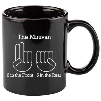 The Minivan 2 In The Front 5 In The Rear 11oz C Handle Ceramic Mug
