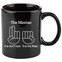 The Minivan 2 In The Front 5 In The Rear 11oz C Handle Ceramic Mug