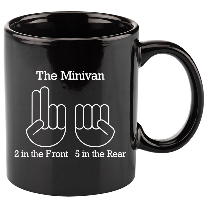The Minivan 2 In The Front 5 In The Rear 11oz C Handle Ceramic Mug
