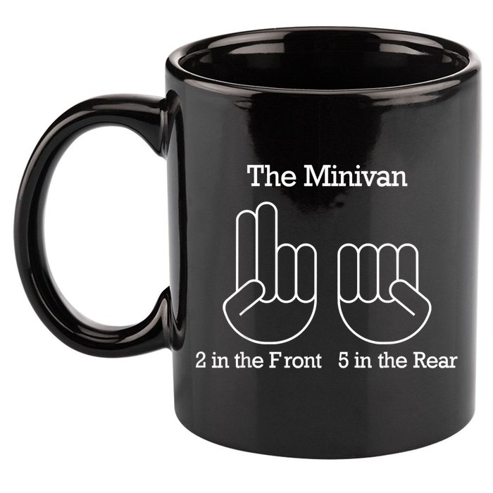 The Minivan 2 In The Front 5 In The Rear 11oz C Handle Ceramic Mug