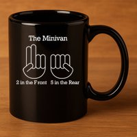 The Minivan 2 In The Front 5 In The Rear 11oz C Handle Ceramic Mug