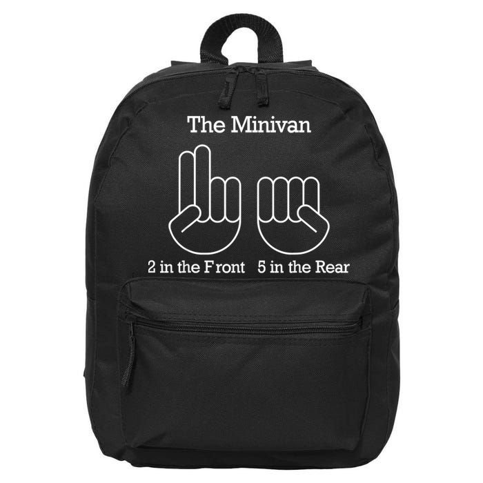 The Minivan 2 In The Front 5 In The Rear 16 in Basic Backpack