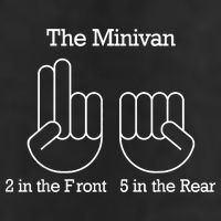 The Minivan 2 In The Front 5 In The Rear Trucker Hat