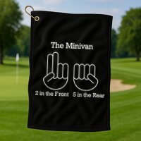 The Minivan 2 In The Front 5 In The Rear Golf Towel