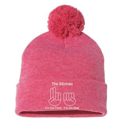 The Minivan 2 In The Front 5 In The Rear Pom Pom 12in Knit Beanie