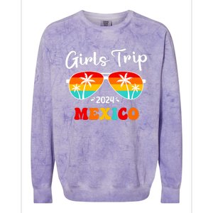 Trip Mexico 2024 Weekend Birthday Squad Groovy Tank Top Colorblast Crewneck Sweatshirt