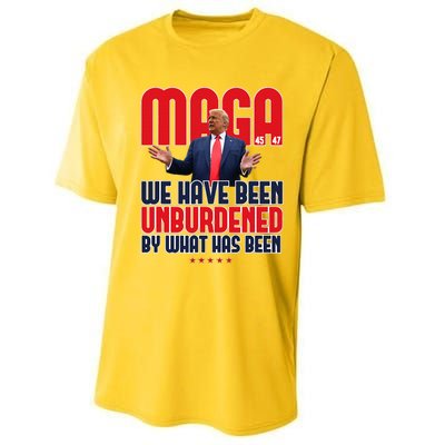 Trump Maga 2024 47th President Unburdened Performance Sprint T-Shirt