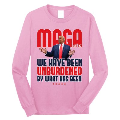 Trump Maga 2024 47th President Unburdened Long Sleeve Shirt