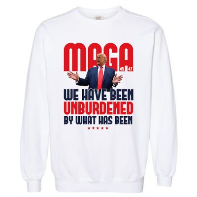 Trump Maga 2024 47th President Unburdened Garment-Dyed Sweatshirt