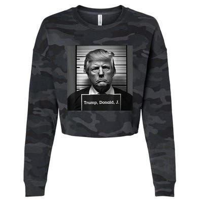 Trump Mugshot 2024 President Cropped Pullover Crew