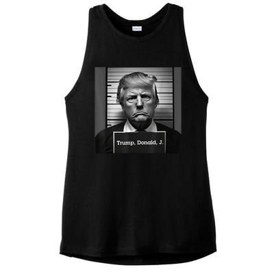 Trump Mugshot 2024 President Ladies PosiCharge Tri-Blend Wicking Tank