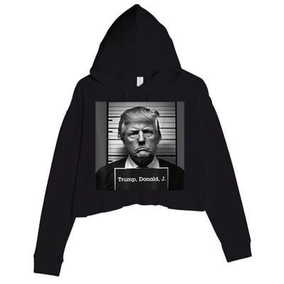 Trump Mugshot 2024 President Crop Fleece Hoodie