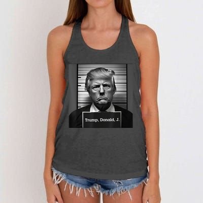 Trump Mugshot 2024 President Women's Knotted Racerback Tank