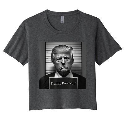 Trump Mugshot 2024 President Women's Crop Top Tee