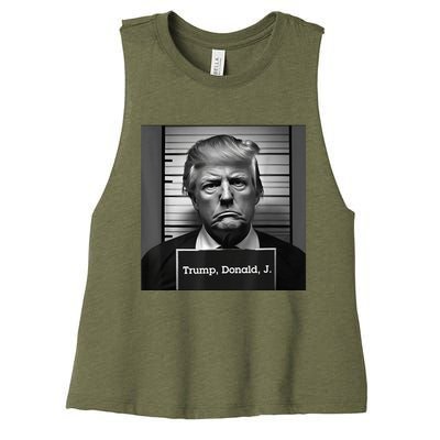 Trump Mugshot 2024 President Women's Racerback Cropped Tank