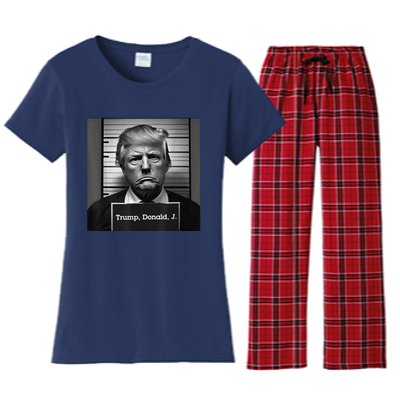 Trump Mugshot 2024 President Women's Flannel Pajama Set