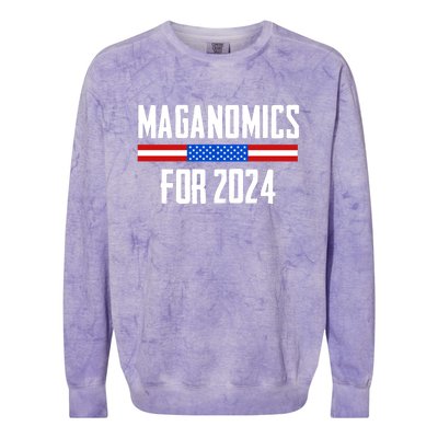 Trump Maganomics 2024 Colorblast Crewneck Sweatshirt