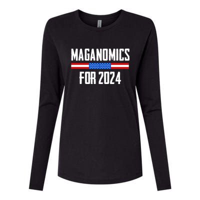 Trump Maganomics 2024 Womens Cotton Relaxed Long Sleeve T-Shirt