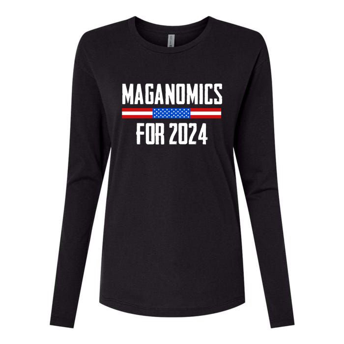 Trump Maganomics 2024 Womens Cotton Relaxed Long Sleeve T-Shirt