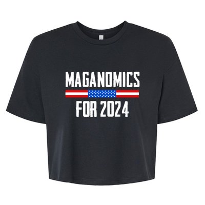 Trump Maganomics 2024 Bella+Canvas Jersey Crop Tee