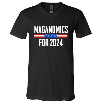 Trump Maganomics 2024 V-Neck T-Shirt