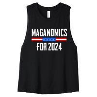 Trump Maganomics 2024 Women's Racerback Cropped Tank