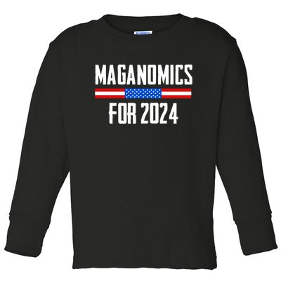 Trump Maganomics 2024 Toddler Long Sleeve Shirt