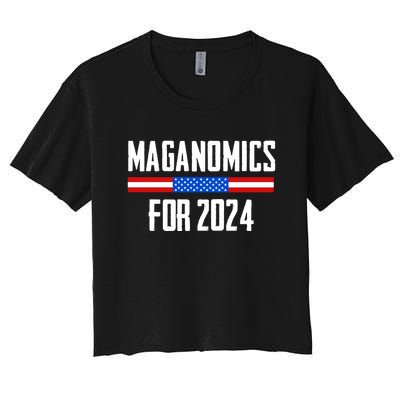 Trump Maganomics 2024 Women's Crop Top Tee