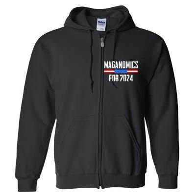 Trump Maganomics 2024 Full Zip Hoodie