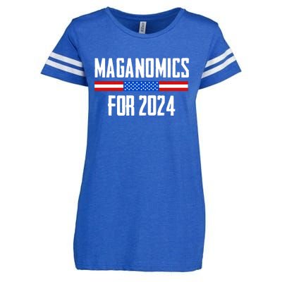 Trump Maganomics 2024 Enza Ladies Jersey Football T-Shirt