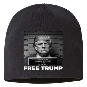 Trump Mugshot 2024 Free Trump Classic Sustainable Beanie