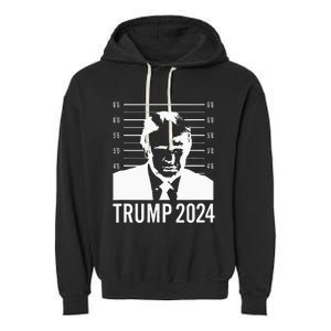 Trump Mugshot 2024 President Garment-Dyed Fleece Hoodie