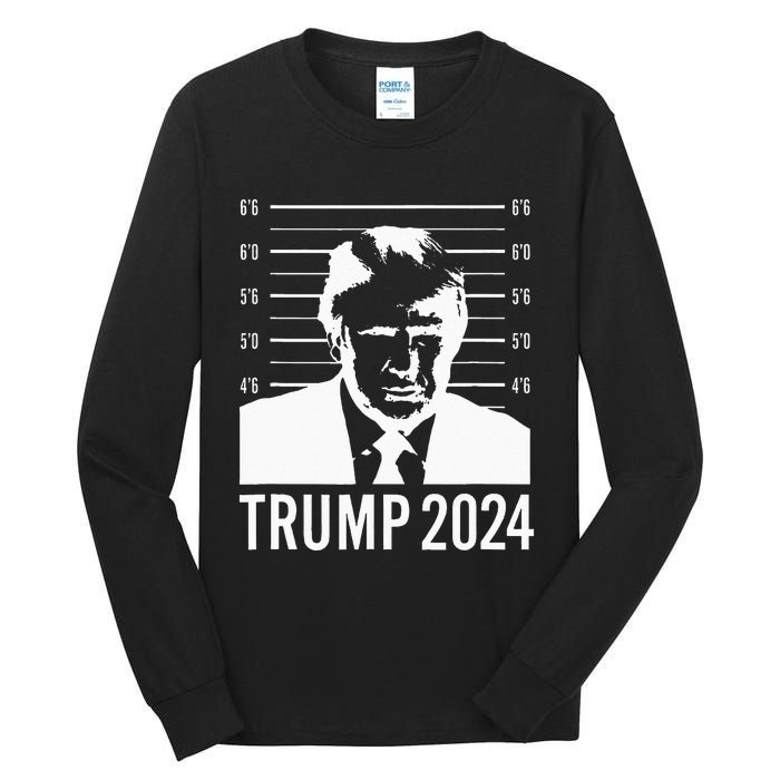 Trump Mugshot 2024 President Tall Long Sleeve T-Shirt