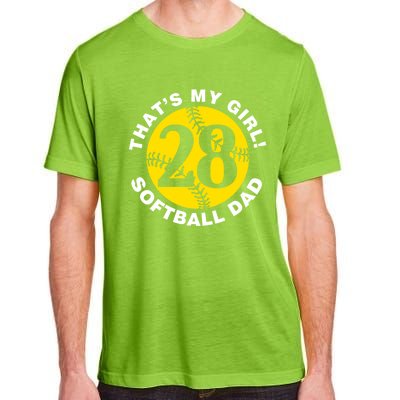 ThatS My #28 Softball Dad FatherS Day Fast Pitch Fan Gift Adult ChromaSoft Performance T-Shirt