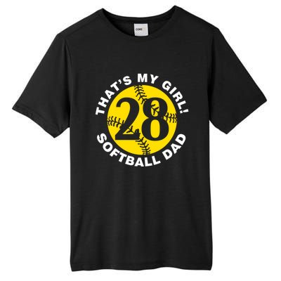 ThatS My #28 Softball Dad FatherS Day Fast Pitch Fan Gift Tall Fusion ChromaSoft Performance T-Shirt