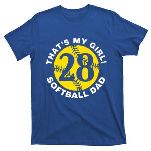 ThatS My #28 Softball Dad FatherS Day Fast Pitch Fan Gift T-Shirt